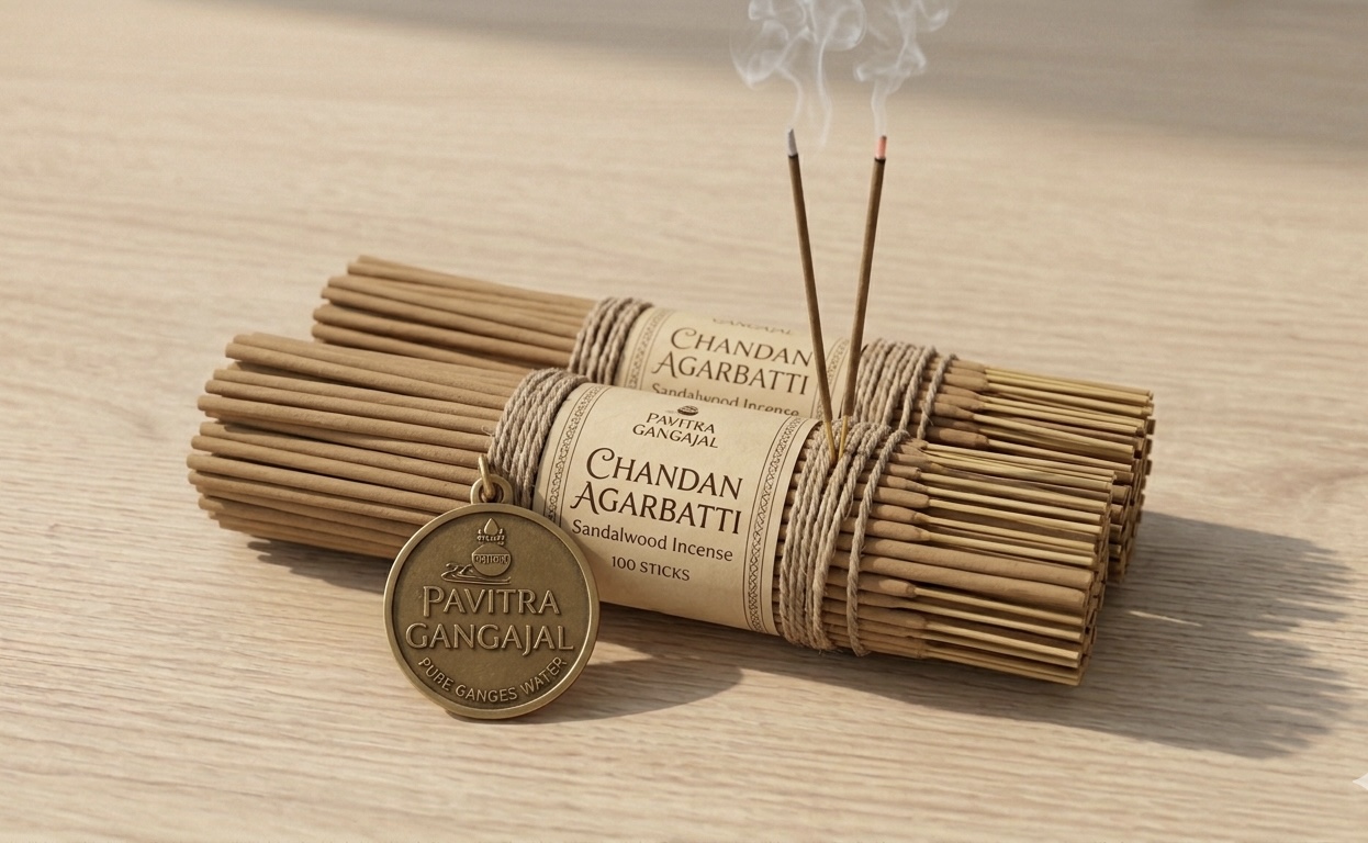 Chandan Agarbatti — Sandalwood (100 sticks)